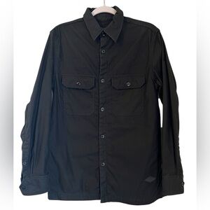 Rag & Bone New York Black Button Shirt Men’s S Cotton Twill Pockets Logo Patch